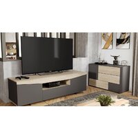 Тумба Трия ТВ тип 1 (дуб сонома/графит серый) - Превью изображения №3 — Интернет-магазин Time-Shop