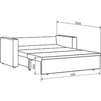 Диван Mio Tesoro Тунне SB2 (Ripple 430 Terracotta) - Превью изображения №8 — Интернет-магазин Time-Shop
