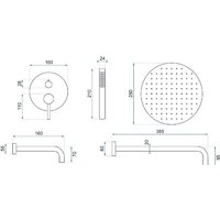 Душевая система  Rea Lungo Rose Gold REA-P6610 - Превью изображения №7 — Интернет-магазин Time-Shop