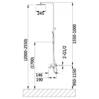 Душевая система  Hansen 33244F - Превью изображения №2 — Интернет-магазин Time-Shop