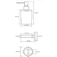Дозатор для жидкого мыла Bemeta Sablo 160109102 - Превью изображения №3 — Интернет-магазин Time-Shop