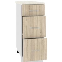 Шкаф напольный Кортекс-мебель Корнелия Лира НШ30р3ш (дуб сонома-марсель) - Превью изображения №4 — Интернет-магазин Time-Shop