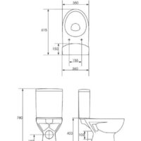 Унитаз напольный Cersanit Parva S-MK-PARVA030/031 (без бачка, без сиденья) - Превью изображения №3 — Интернет-магазин Time-Shop