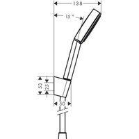 Душевой гарнитур  Hansgrohe Pulsify 105 1jet 24301670 (черный матовый) - Превью изображения №2 — Интернет-магазин Time-Shop
