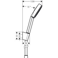 Душевой гарнитур  Hansgrohe Pulsify 105 1jet 24301670 (черный матовый) - Превью изображения №2 — Интернет-магазин Time-Shop
