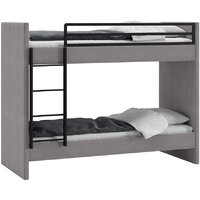 Двухъярусная кровать Трия Дарси с мягкой обивкой (велюр светло-серый) - Превью изображения №2 — Интернет-магазин Time-Shop