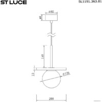 Подвесная люстра ST Luce SL1191.363.01 - Превью изображения №4 — Интернет-магазин Time-Shop