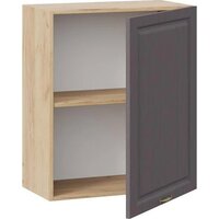 Шкаф навесной Трия Лина 1В6 с одной дверью (дуб крафт золотой/графит) - Превью изображения №2 — Интернет-магазин Time-Shop