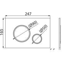 Панель смыва Alcaplast M772 (хром матовый/хром глянцевый) - Превью изображения №2 — Интернет-магазин Time-Shop