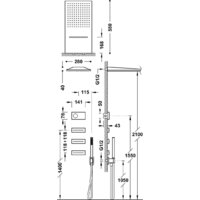 Душевая система  Tres Shower Technology 09288408NM - Превью изображения №2 — Интернет-магазин Time-Shop