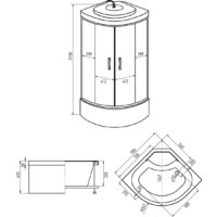 Душевая кабина Erlit ER5709TP-C24-RUS 90x90 - Превью изображения №6 — Интернет-магазин Time-Shop