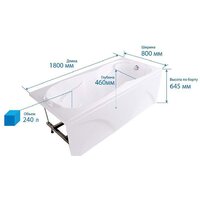 Ванна Triton Цезарь Экстра 180x80 - Превью изображения №6 — Интернет-магазин Time-Shop