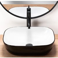 Умывальник Rea Belinda (белый/черный) - Превью изображения №2 — Интернет-магазин Time-Shop