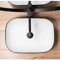 Умывальник Rea Belinda (белый/черный) - Превью изображения №4 — Интернет-магазин Time-Shop