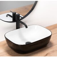 Умывальник Rea Belinda (белый/черный) - Превью изображения №5 — Интернет-магазин Time-Shop