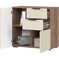 Тумба Стендмебель Соната КМ 02 800 (моно керамика/дуб крафт табачный) - Превью изображения №2 — Интернет-магазин Time-Shop