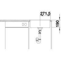 Кухонная мойка Blanco Subline 500-IF/A SteelFrame 525999 (черный) - Превью изображения №4 — Интернет-магазин Time-Shop