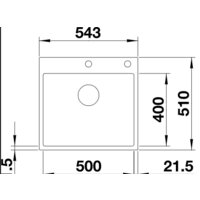 Кухонная мойка Blanco Subline 500-IF/A SteelFrame 525999 (черный) - Превью изображения №2 — Интернет-магазин Time-Shop