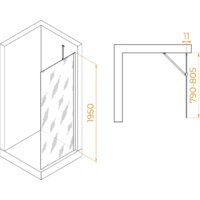 Душевая стенка RGW WA-102B 351010208-14 80 (черный/прозрачное стекло) - Превью изображения №2 — Интернет-магазин Time-Shop