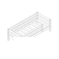 Кровать-тахта Мебельград Соня вариант 3 (массив сосны белый) - Превью изображения №3 — Интернет-магазин Time-Shop