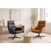 Офисное кресло AksHome Hudson (экокожа, охра PU-17/черный) - Превью изображения №3 — Интернет-магазин Time-Shop