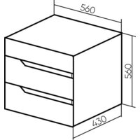  Viant Тумба под умывальник Куба Como 60 VKUB60CO-T2YP - Превью изображения №6 — Интернет-магазин Time-Shop
