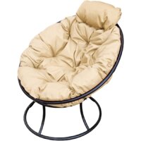 M-Group Папасан мини 12060401 (черный/бежевая подушка)