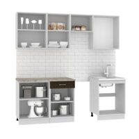 Готовая кухня Mio Tesoro Экстра-лайт 2.2 (венге светлый/венге/марсель) - Превью изображения №3 — Интернет-магазин Time-Shop