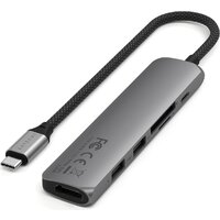 Док-станция Satechi 6-in-1 USB-C Slim Multiport Adapter ST-P6SM (серый) - Превью изображения №2 — Интернет-магазин Time-Shop