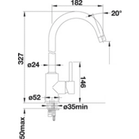 Смеситель Blanco Mida Silgranit (хром) - Превью изображения №4 — Интернет-магазин Time-Shop