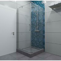 Душевой уголок Triton Терра Хром А1 90х90 без поддона (прозрачное стекло) - Превью изображения №6 — Интернет-магазин Time-Shop