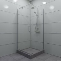 Душевой уголок Triton Терра Хром А1 90х90 без поддона (прозрачное стекло) - Превью изображения №8 — Интернет-магазин Time-Shop