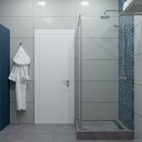 Душевой уголок Triton Терра Хром А1 90х90 без поддона (прозрачное стекло) - Превью изображения №4 — Интернет-магазин Time-Shop