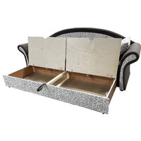 Диван Анмикс Риччи (темно-коричневый, велюр/принт инкас) - Превью изображения №4 — Интернет-магазин Time-Shop