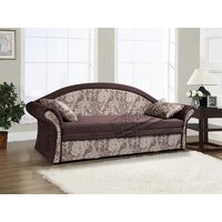 Диван Анмикс Риччи (темно-коричневый, велюр/принт инкас) - Превью изображения №5 — Интернет-магазин Time-Shop