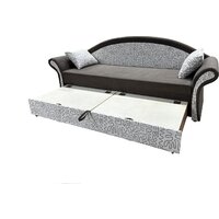 Диван Анмикс Риччи (темно-коричневый, велюр/принт инкас) - Превью изображения №3 — Интернет-магазин Time-Shop