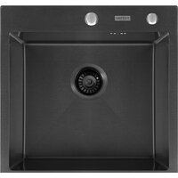 Кухонная мойка ARFEKA Eco AR 500*500 Black PVD Nano - Превью изображения №2 — Интернет-магазин Time-Shop
