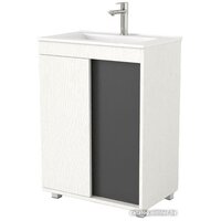 Дабер Тумба под умывальник 013 60 Т13.6.0.20 (белый древесный/серый)