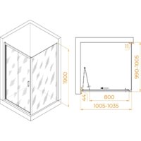 Душевой уголок RGW PA-132B (PA-21B+Z-050-5B) 060813200-14 100x100 (черный/прозрачное стекло) - Превью изображения №2 — Интернет-магазин Time-Shop
