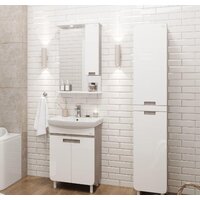  Onika Шкаф с зеркалом Харпер 58.01 205849 R (белый глянцевый) - Превью изображения №3 — Интернет-магазин Time-Shop