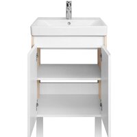  Акватон Тумба под умывальник Сканди Doors 55 1A278801SDB20 (белый/дуб верона) - Превью изображения №2 — Интернет-магазин Time-Shop