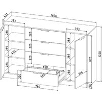 Тумба Интерлиния Концепт КТ-Т160 (серебро/дуб золотой) - Превью изображения №5 — Интернет-магазин Time-Shop