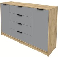 Тумба Интерлиния Концепт КТ-Т160 (серебро/дуб золотой) - Превью изображения №2 — Интернет-магазин Time-Shop