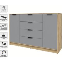 Тумба Интерлиния Концепт КТ-Т160 (серебро/дуб золотой) - Превью изображения №3 — Интернет-магазин Time-Shop