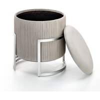 Пуфик Halmar Cricket (светло-серый/хром) - Превью изображения №3 — Интернет-магазин Time-Shop