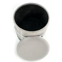 Пуфик Halmar Cricket (светло-серый/хром) - Превью изображения №2 — Интернет-магазин Time-Shop