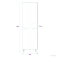  Onika Шкаф-пенал Модерн 60.10 406002 - Превью изображения №3 — Интернет-магазин Time-Shop