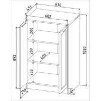 Тумба Интерлиния Концепт Тренд КТ-Т64 (дуб золотой/дуб серый) - Превью изображения №5 — Интернет-магазин Time-Shop
