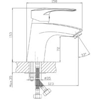 Умывальник Lauter 21855 + Spray 21CK308C с донным клапаном 21190CH (хром) - Превью изображения №14 — Интернет-магазин Time-Shop