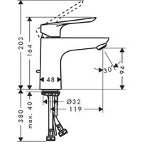 Смеситель Hansgrohe Logis E 100 71161000 - Превью изображения №5 — Интернет-магазин Time-Shop